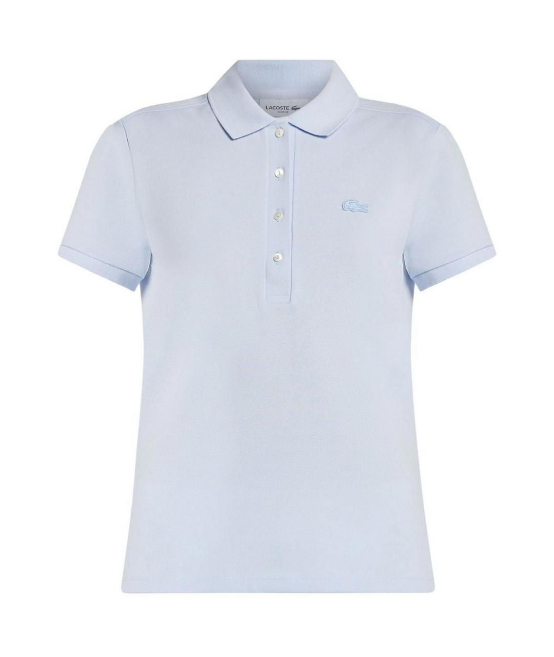 LACOSTE Голубая хлопковая футболка, фото 1