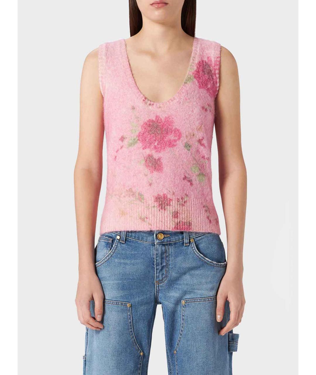 BLUMARINE Розовая шерстяная жилетка, фото 2