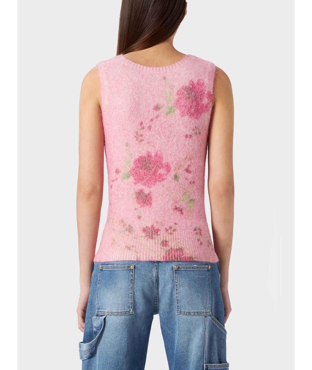 BLUMARINE Розовая шерстяная жилетка, фото 3