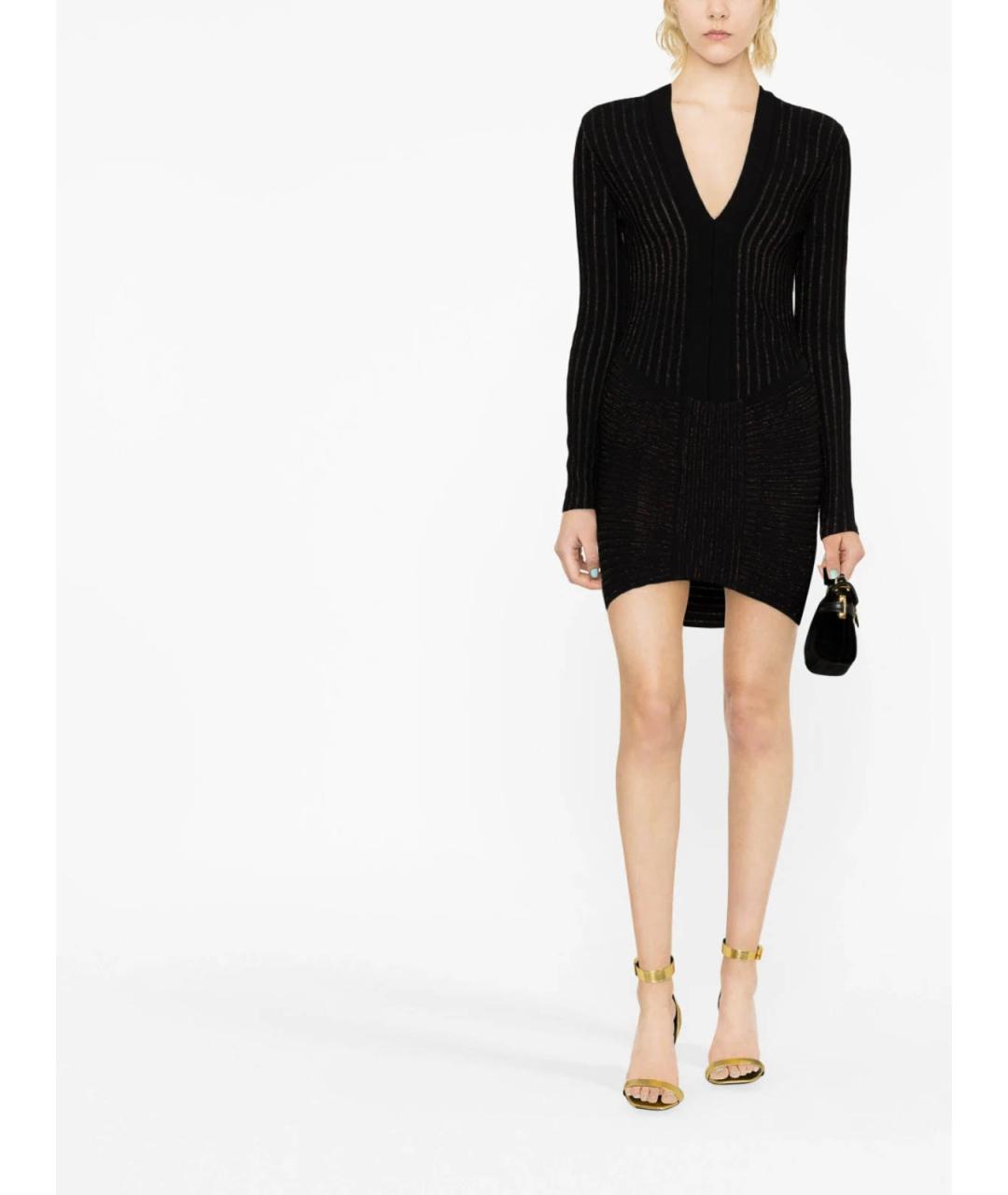 BALMAIN Черное повседневное платье, фото 2