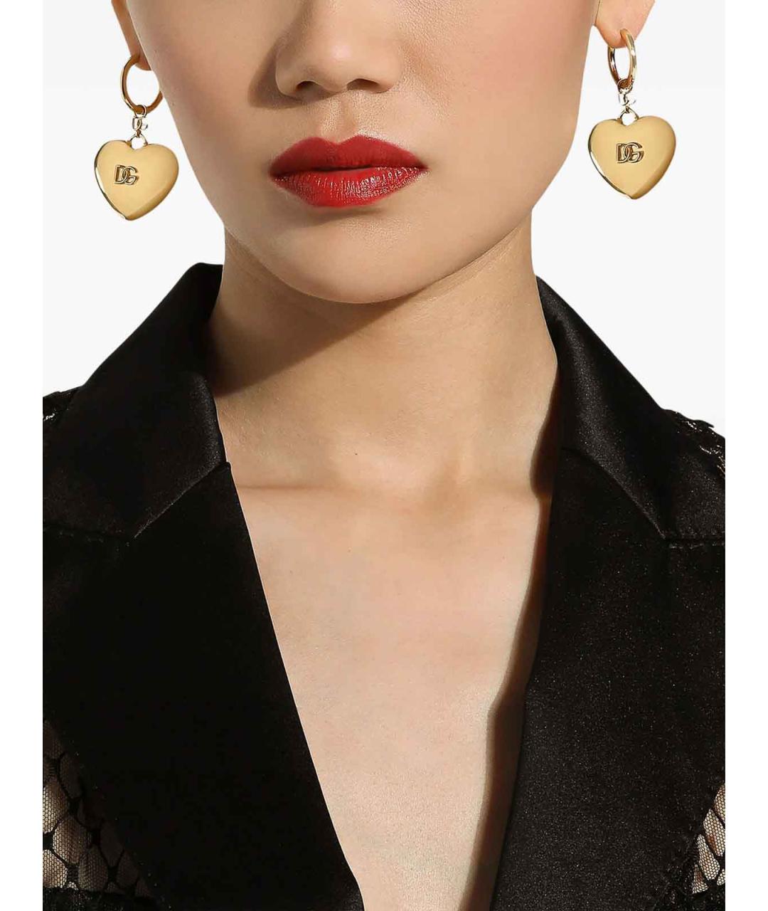 DOLCE&GABBANA Золотые латунные серьги, фото 3