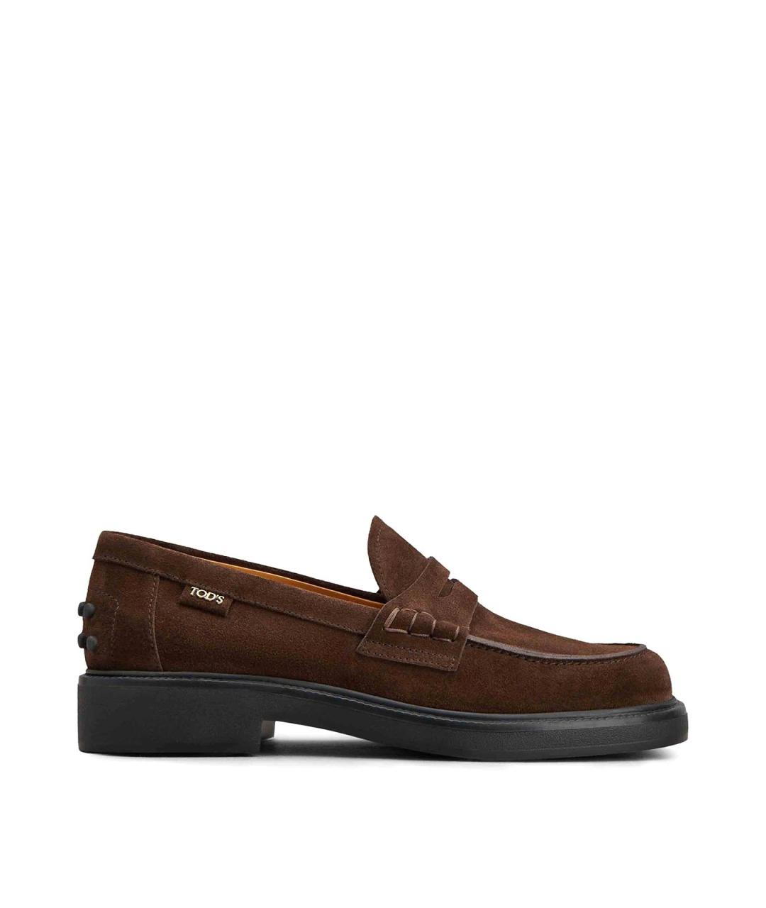TOD'S Черные кожаные лоферы, фото 1