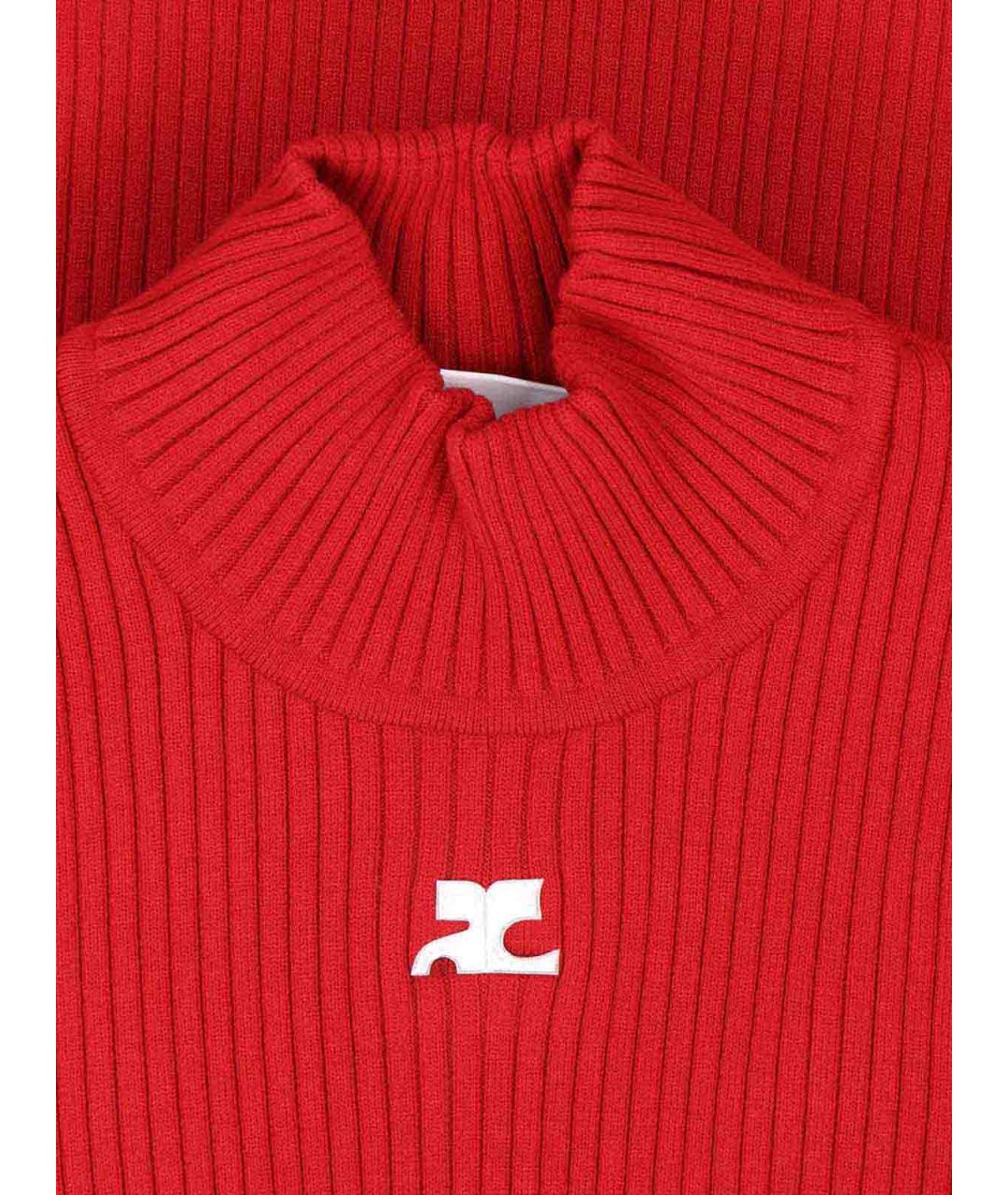 COURREGES Красная полиэстеровая водолазка, фото 3