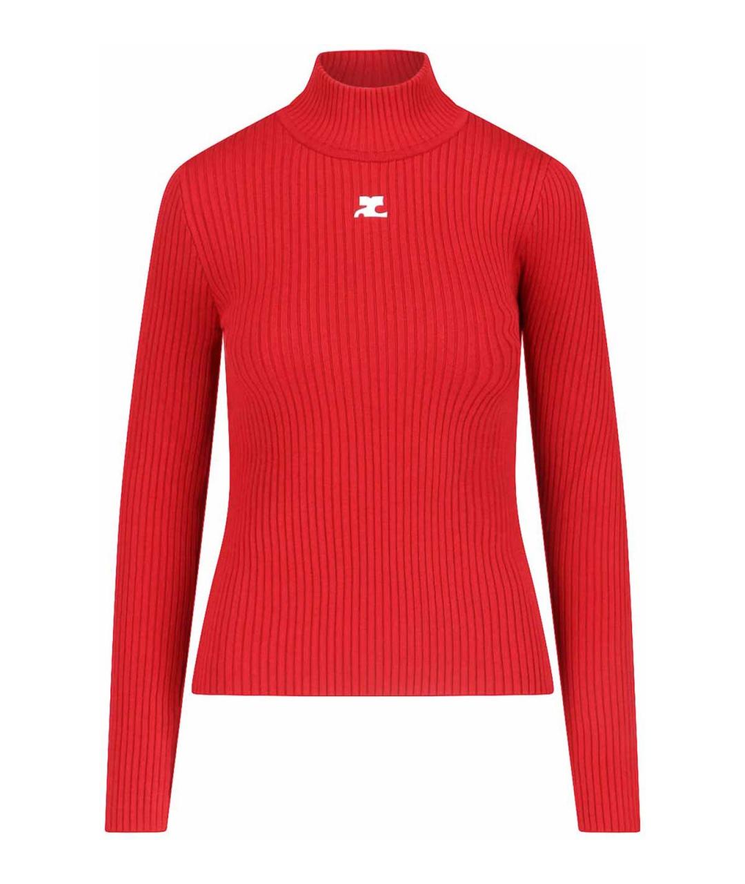 COURREGES Красная полиэстеровая водолазка, фото 1