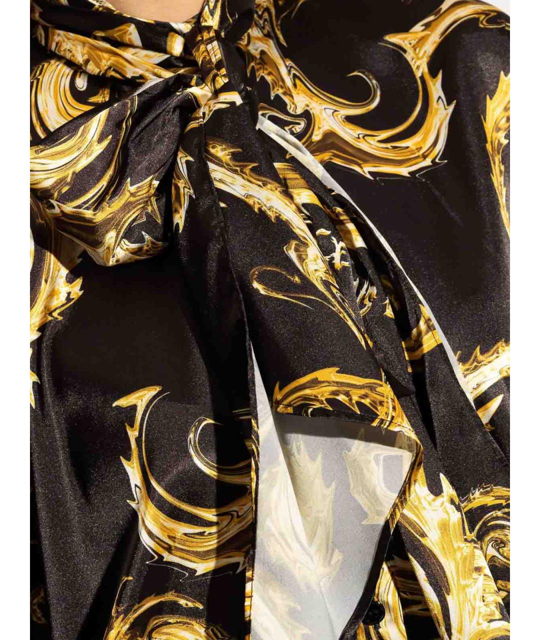 VERSACE JEANS COUTURE Черная полиэстеровая рубашка, фото 5