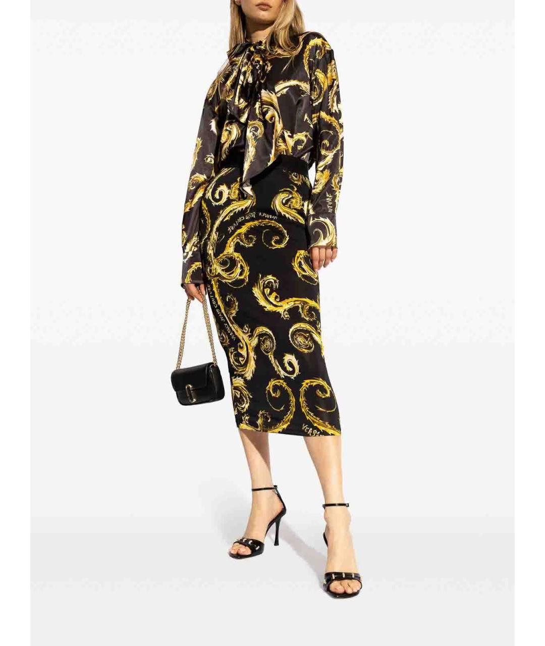VERSACE JEANS COUTURE Черная полиэстеровая рубашка, фото 2