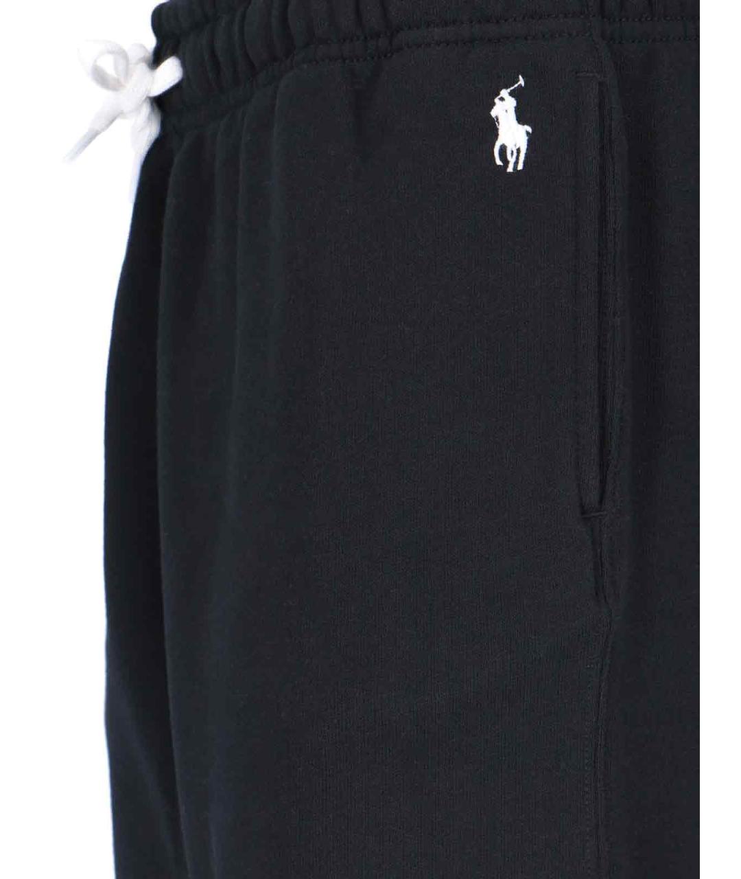 POLO RALPH LAUREN Черные хлопковые брюки широкие, фото 3