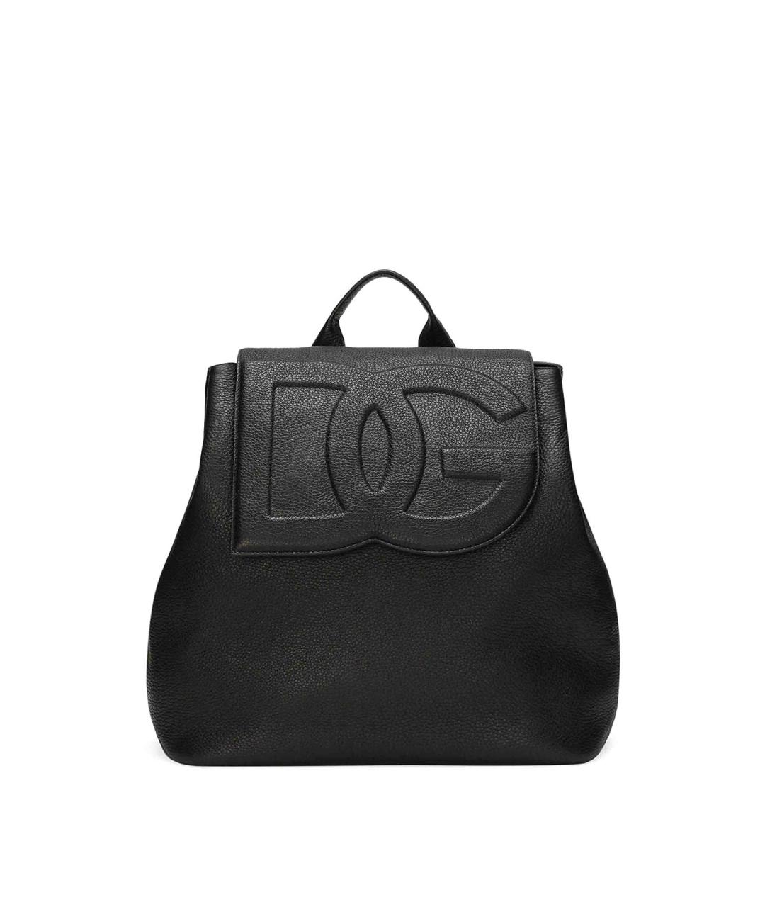 DOLCE&GABBANA Черный кожаный рюкзак, фото 1