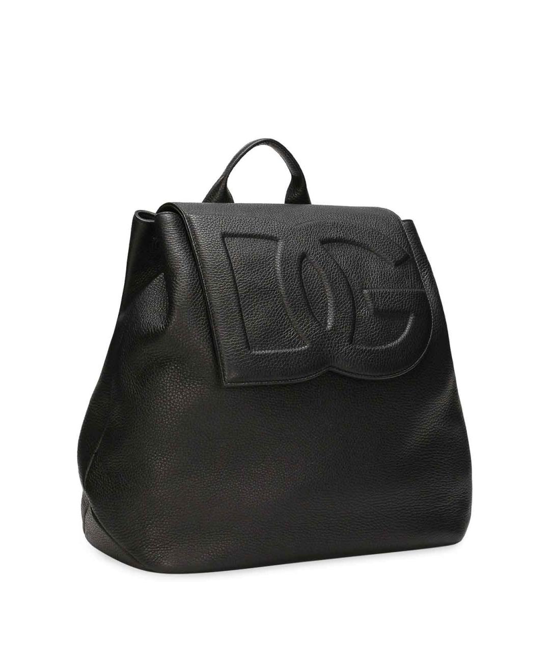 DOLCE&GABBANA Черный кожаный рюкзак, фото 3
