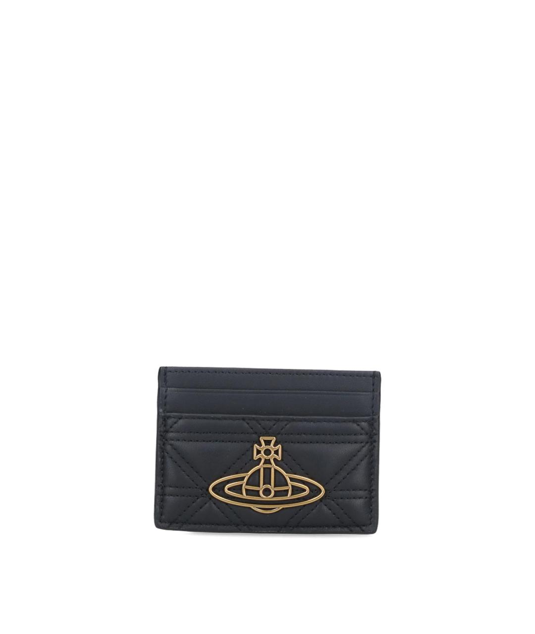 VIVIENNE WESTWOOD Черный кожаный кошелек, фото 1