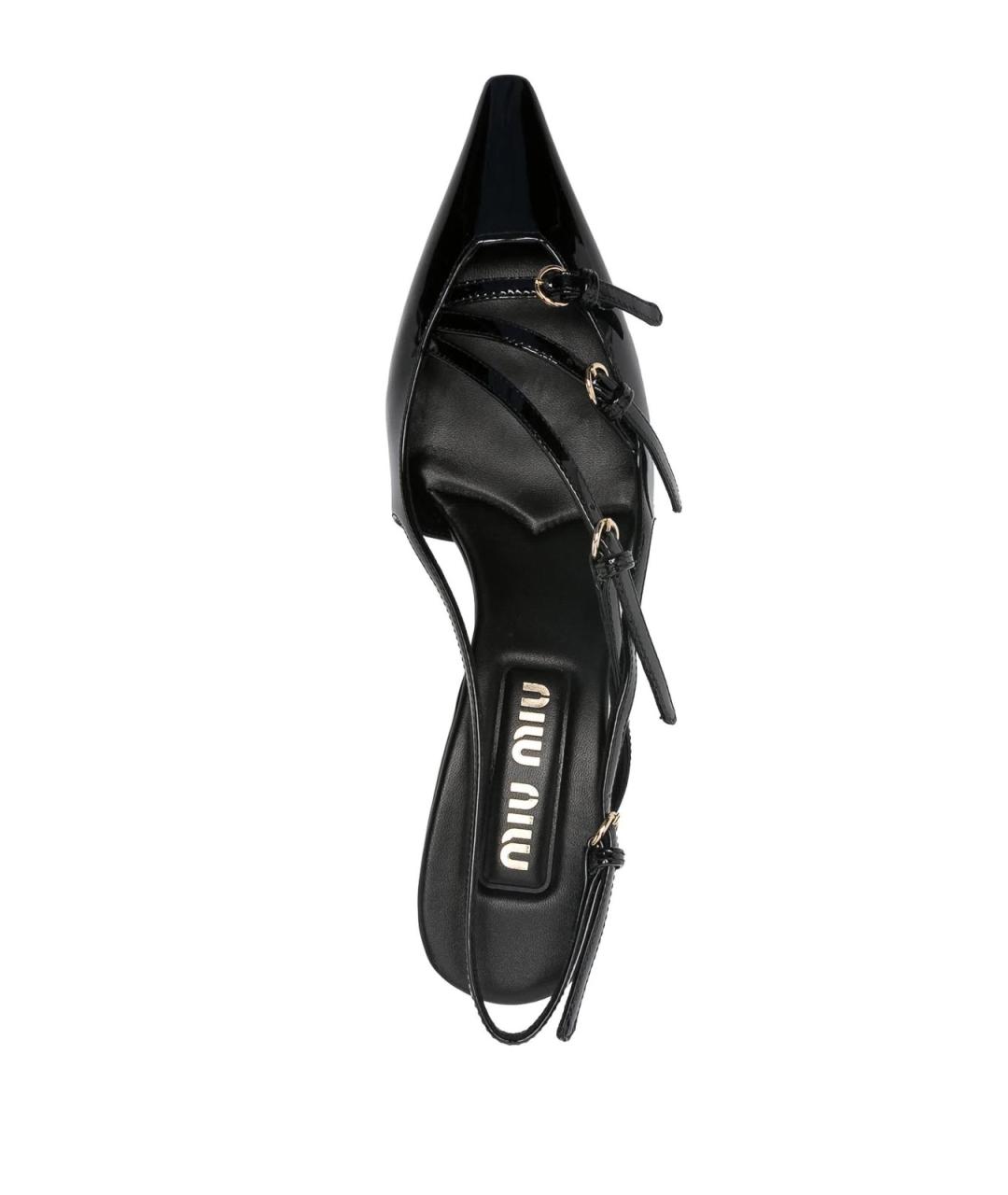 MIU MIU Черные туфли из лакированной кожи, фото 4