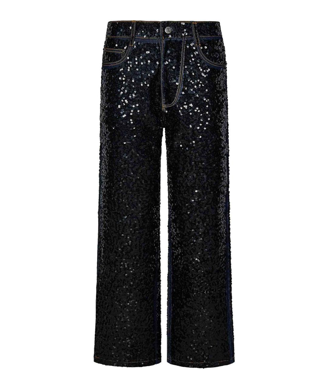 P.A.R.O.S.H. Синие хлопковые джинсы клеш, фото 1