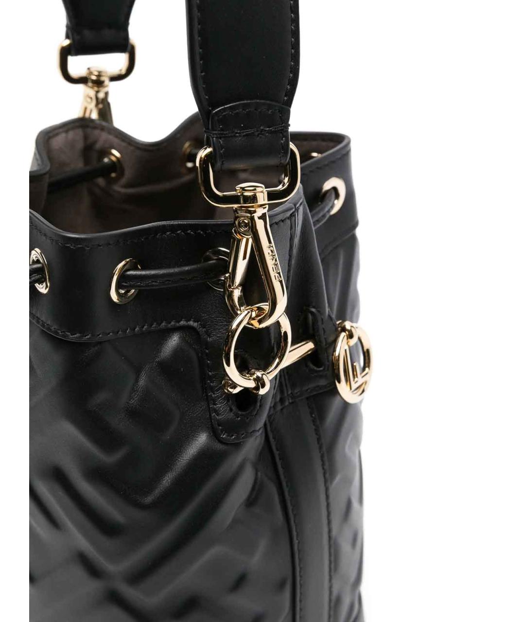 FENDI Черная кожаная сумка через плечо, фото 3