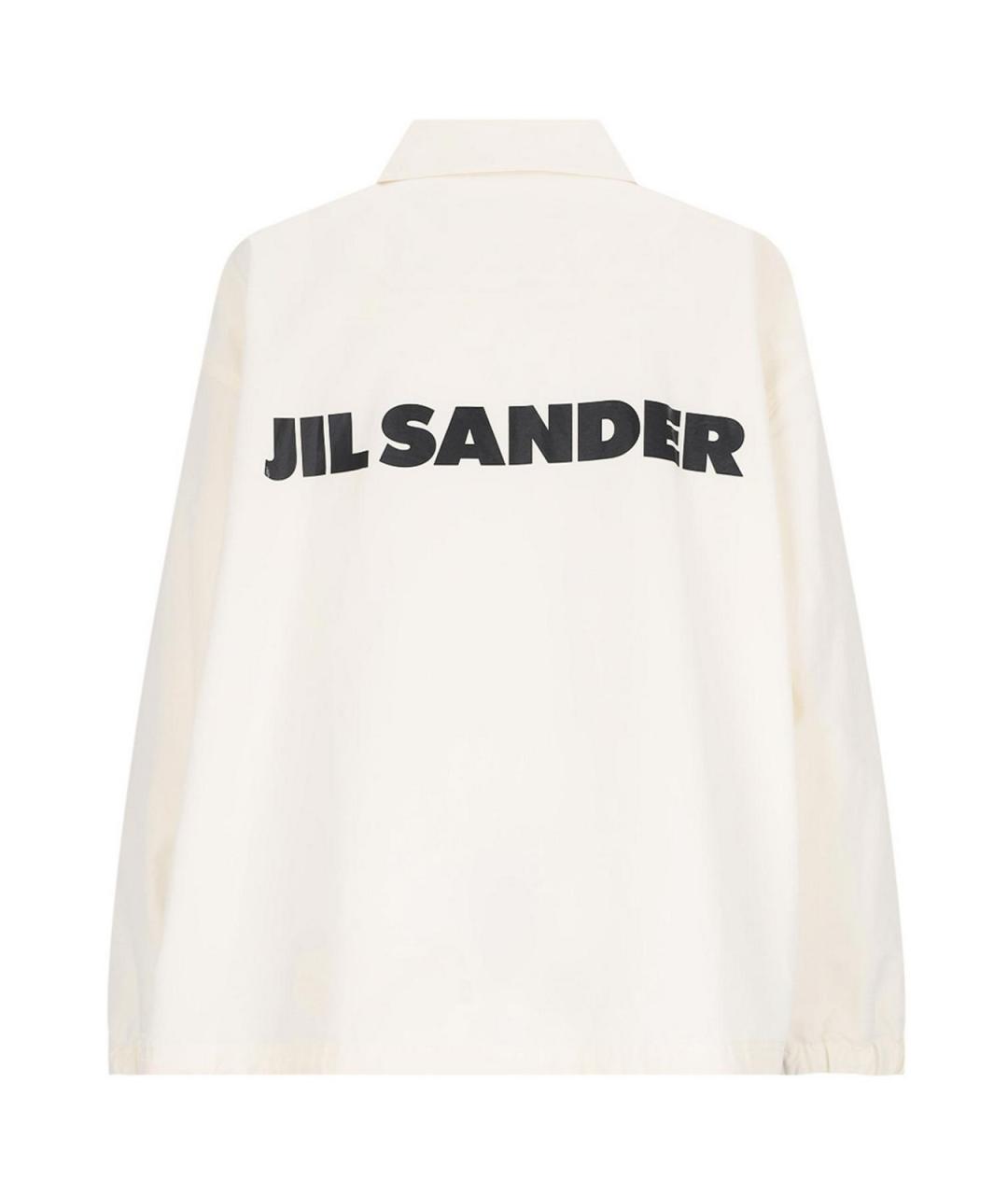 JIL SANDER Белая хлопковая куртка, фото 2