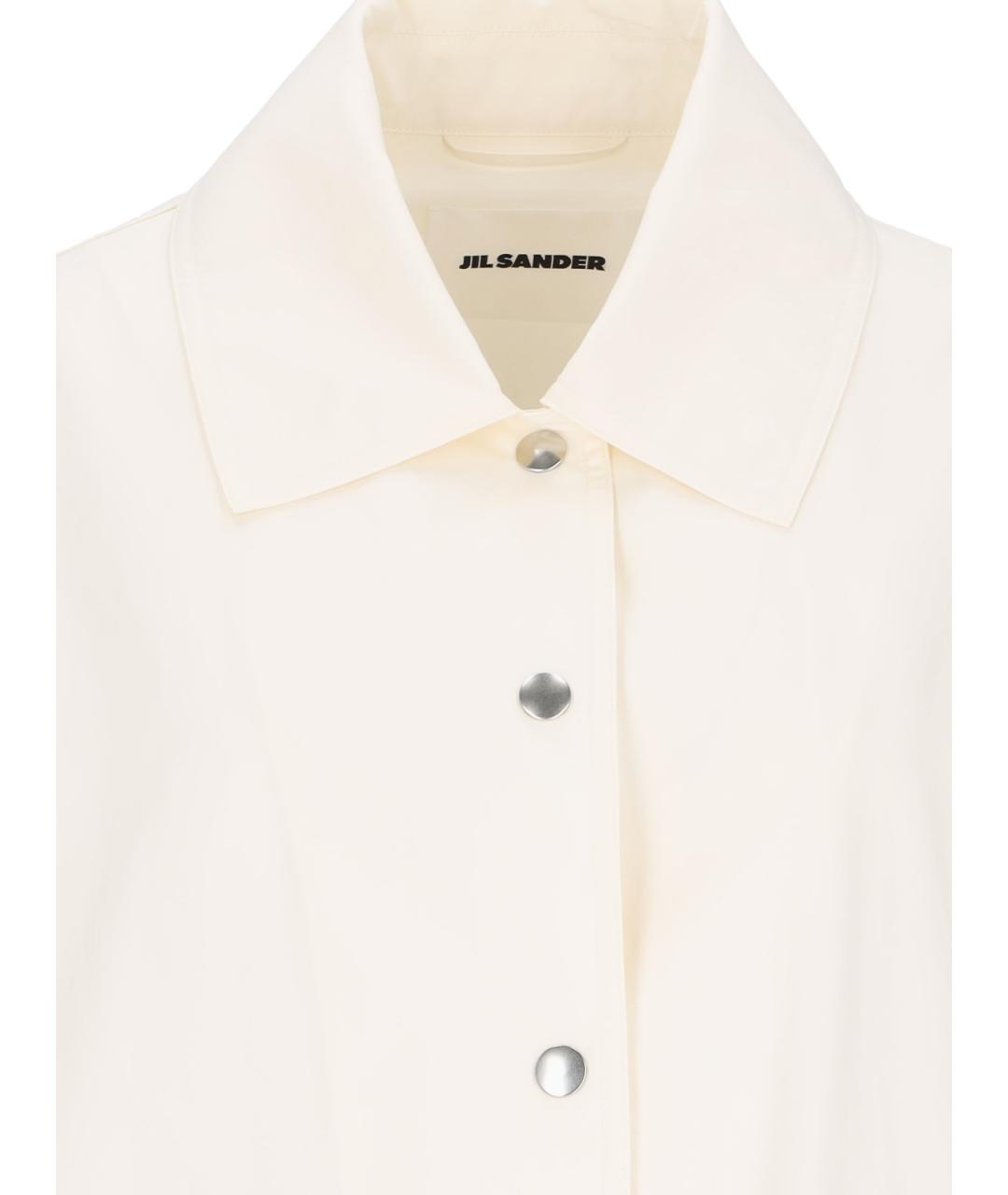 JIL SANDER Белая хлопковая куртка, фото 3