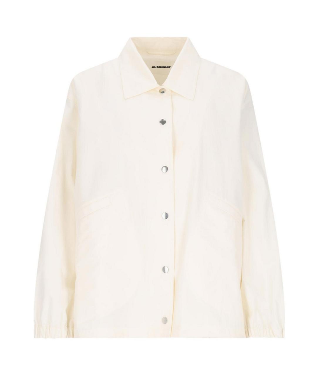 JIL SANDER Белая хлопковая куртка, фото 1