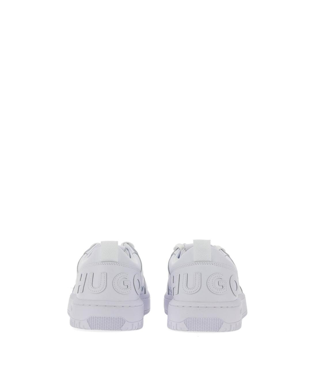 HUGO BOSS Белые текстильные низкие кроссовки / кеды, фото 3