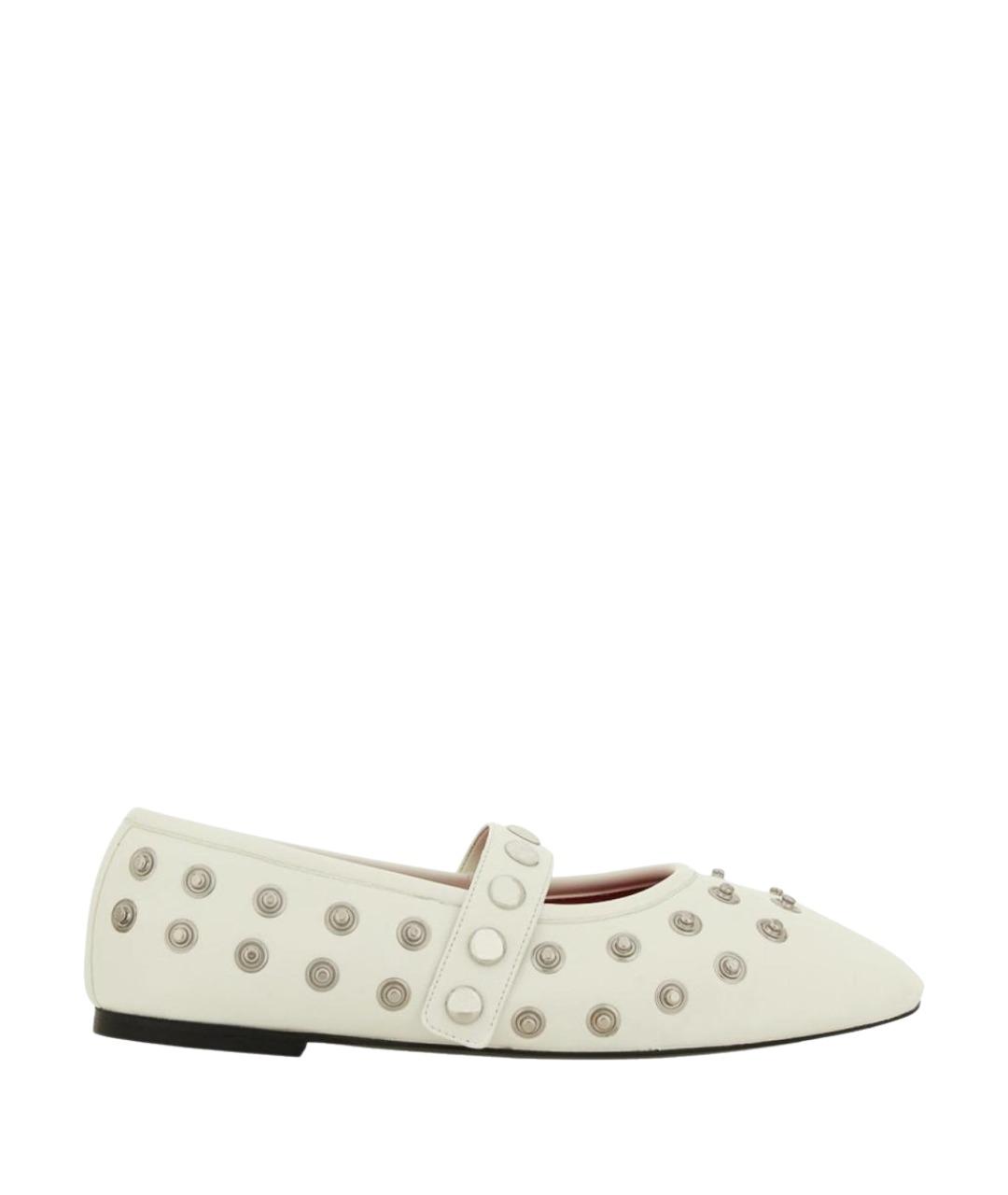 STELLA MCCARTNEY Белые кожаные балетки, фото 1
