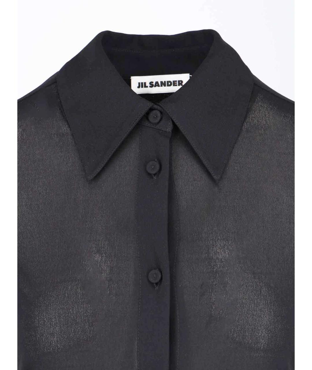 JIL SANDER Черное шелковое платье, фото 5