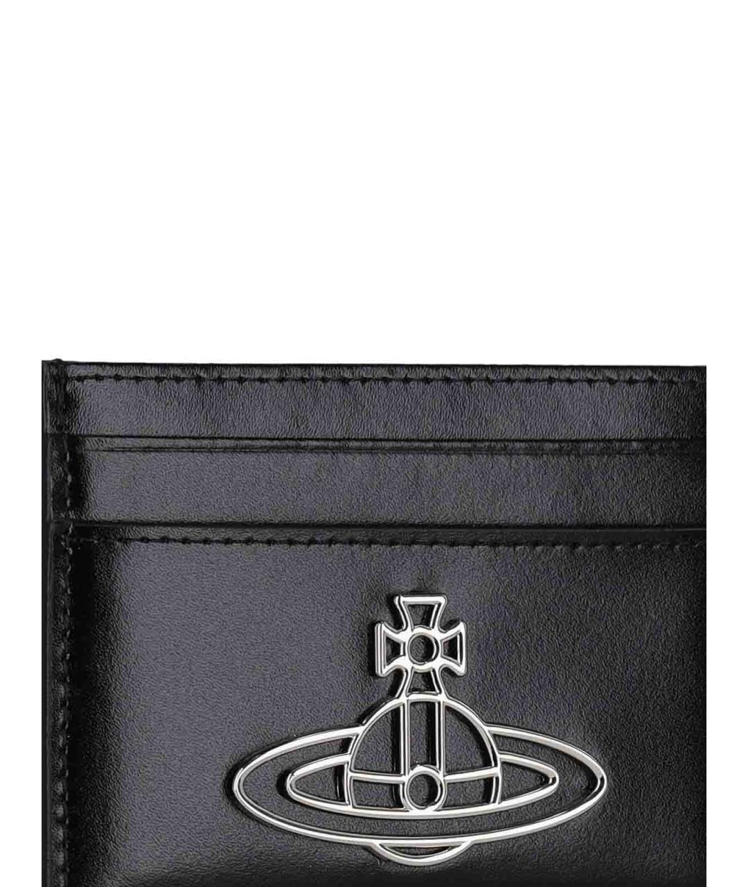 VIVIENNE WESTWOOD Черный кожаный кошелек, фото 3