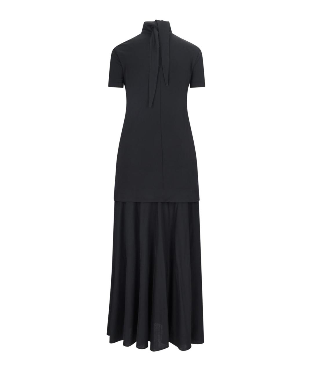JIL SANDER Черное вискозное повседневное платье, фото 2