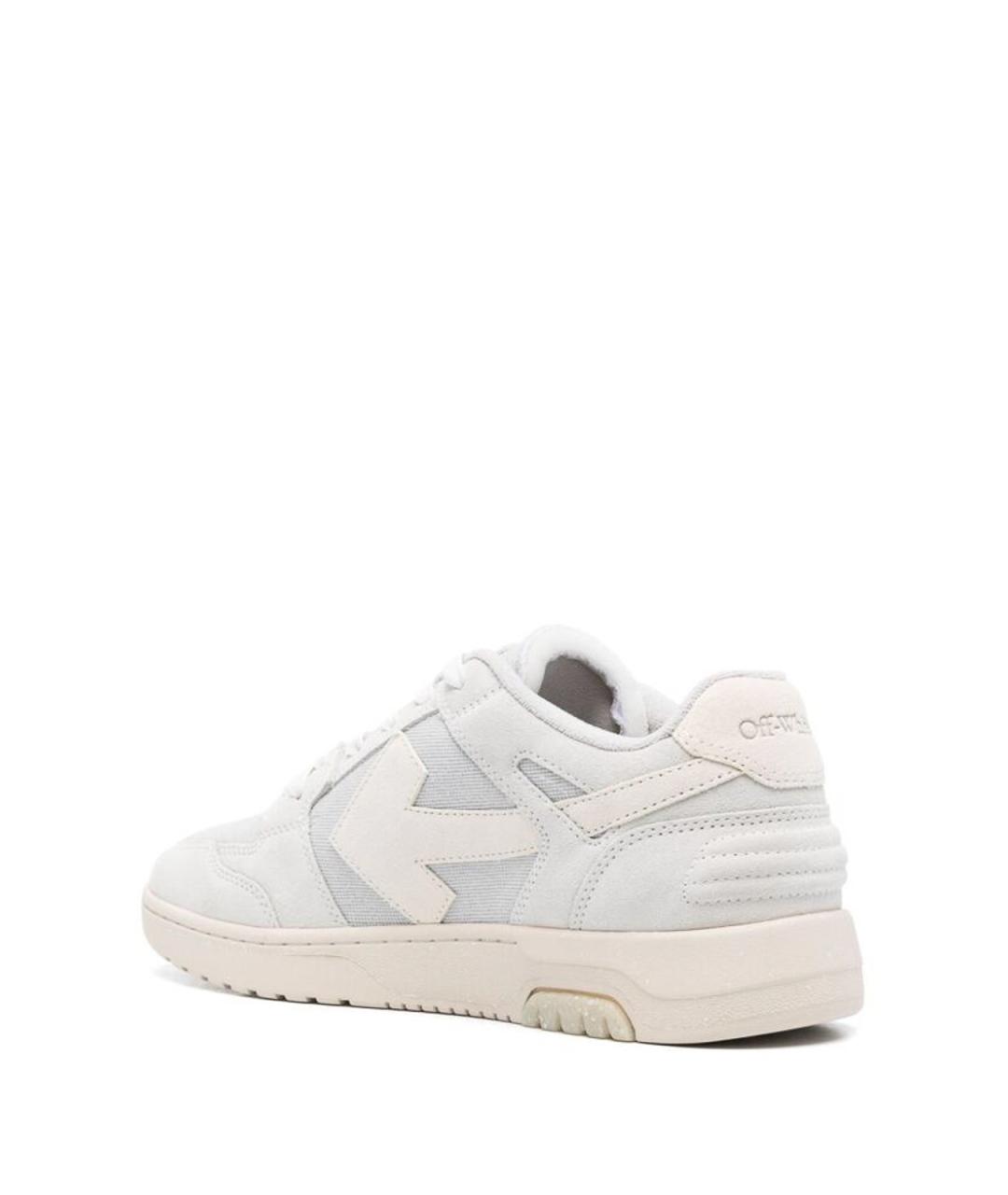 OFF-WHITE Серые замшевые низкие кроссовки / кеды, фото 3