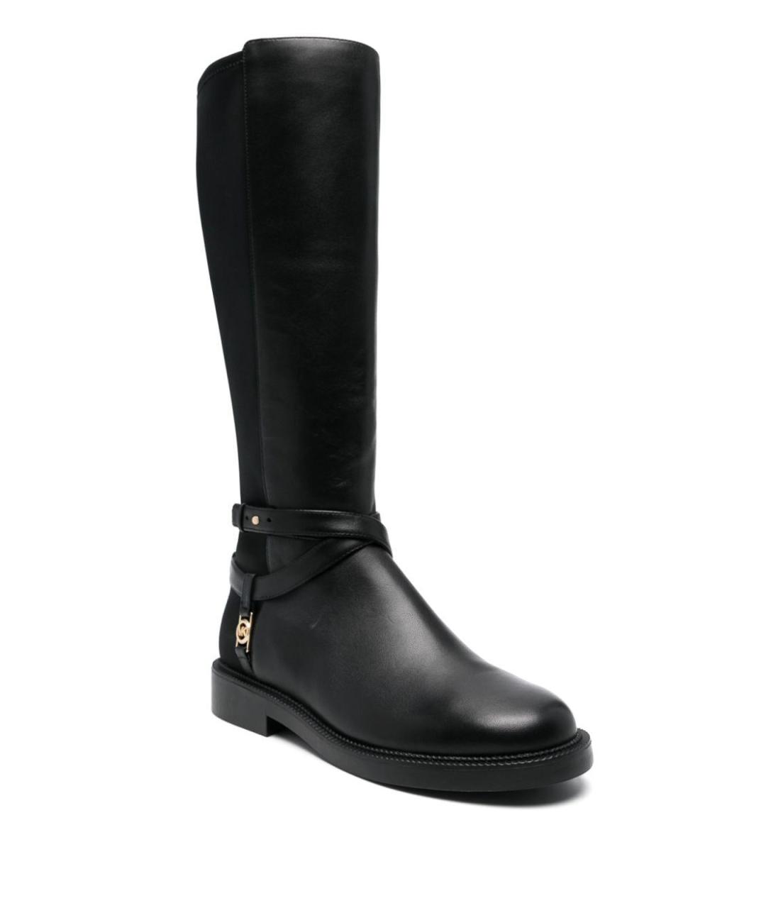 MICHAEL KORS Черные кожаные сапоги, фото 2