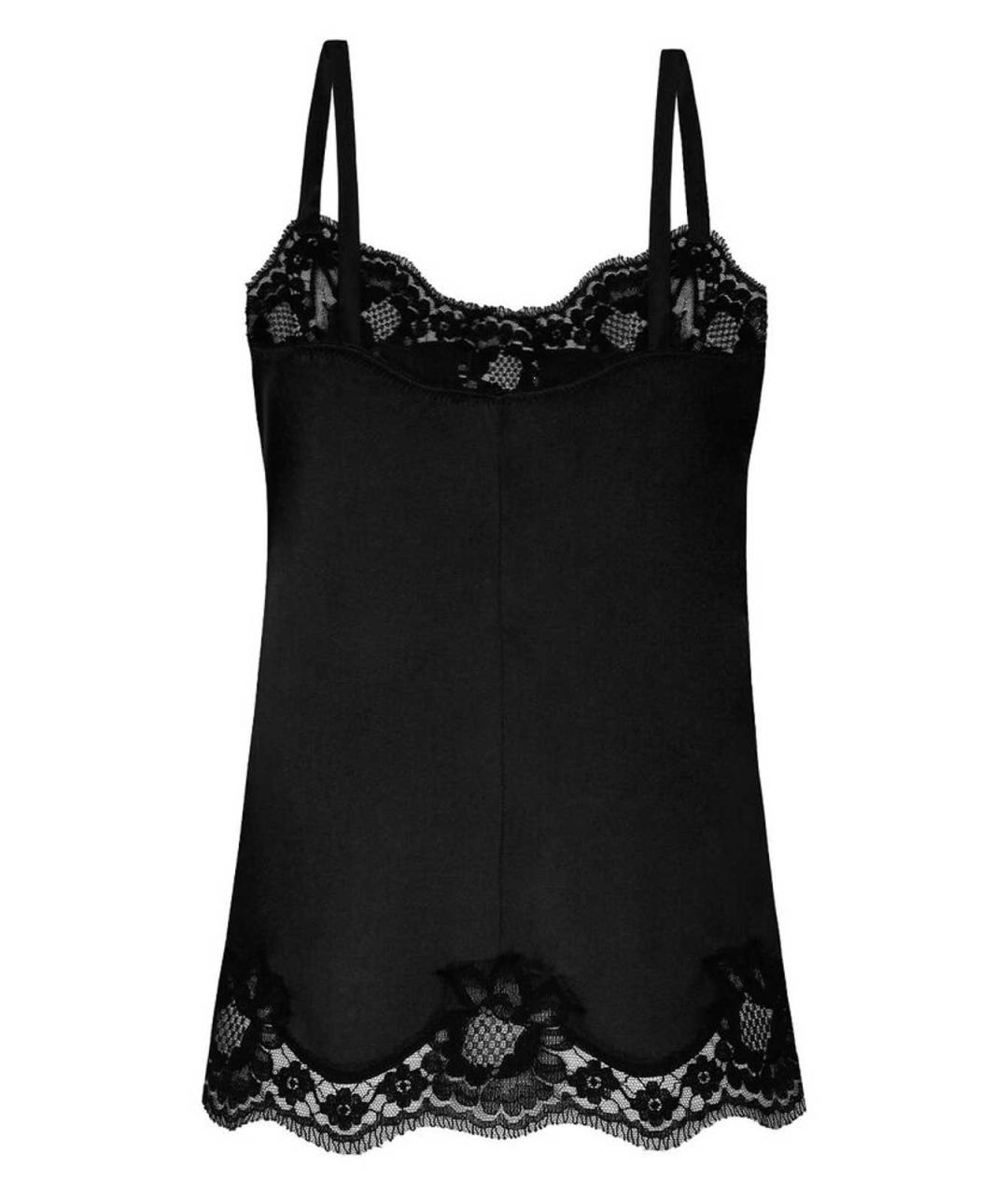DOLCE&GABBANA Черная хлопковая майка, фото 2