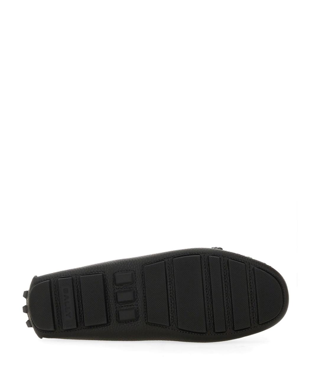 BALLY Черные кожаные мокасины, фото 6