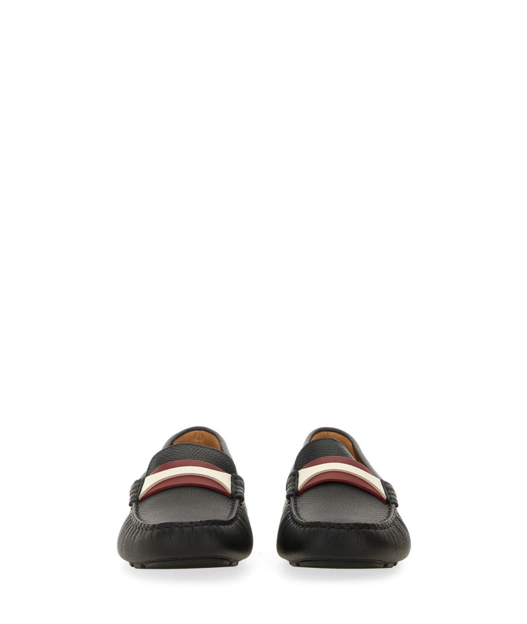 BALLY Черные кожаные мокасины, фото 5