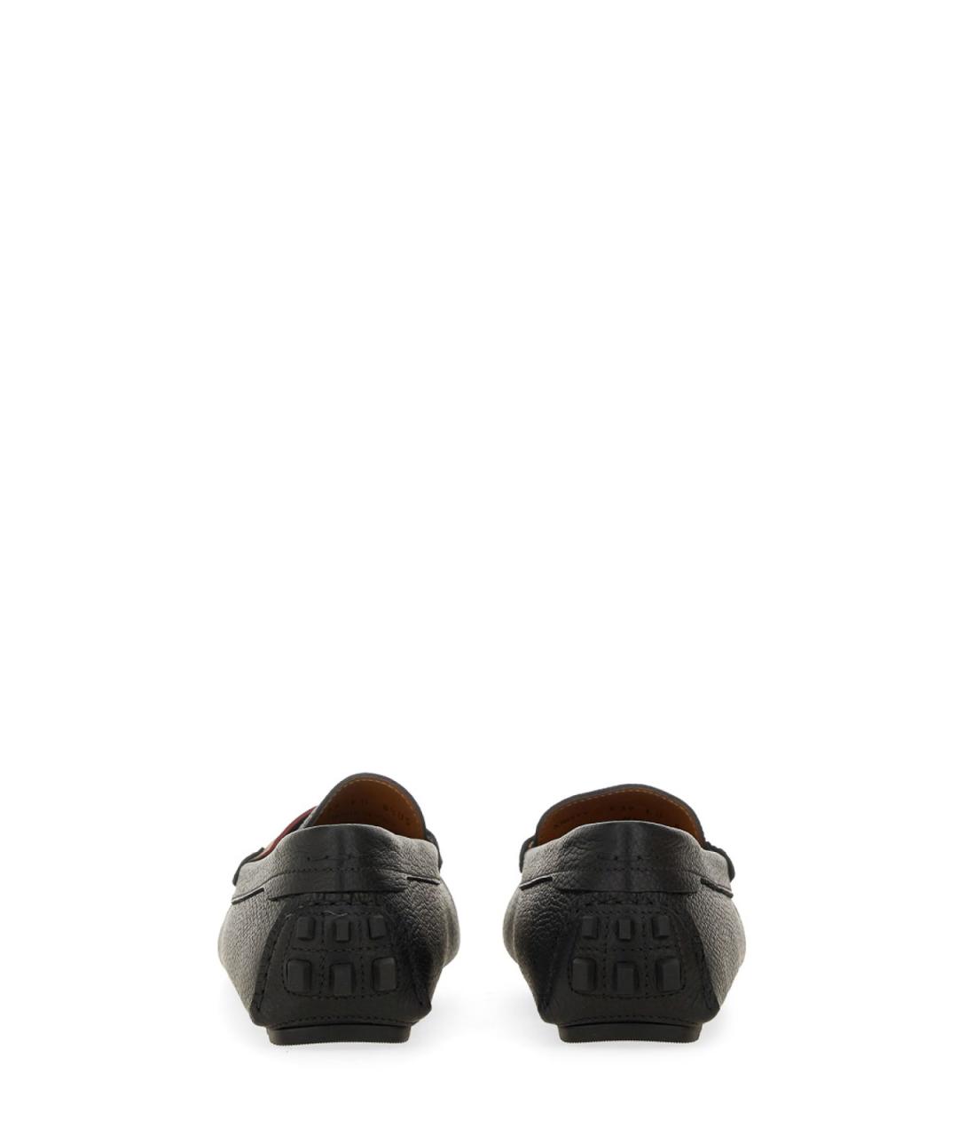 BALLY Черные кожаные мокасины, фото 4