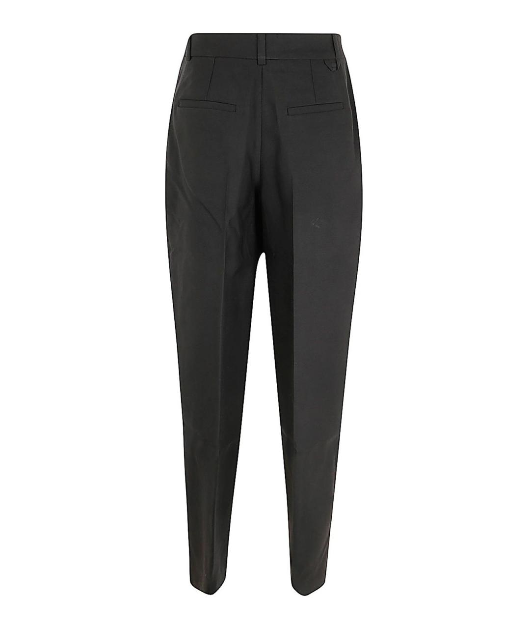 JACQUEMUS Черные шерстяные прямые брюки, фото 2