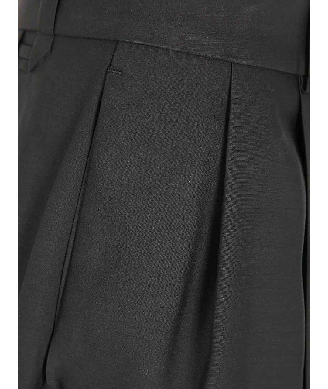 JACQUEMUS Черные шерстяные прямые брюки, фото 3