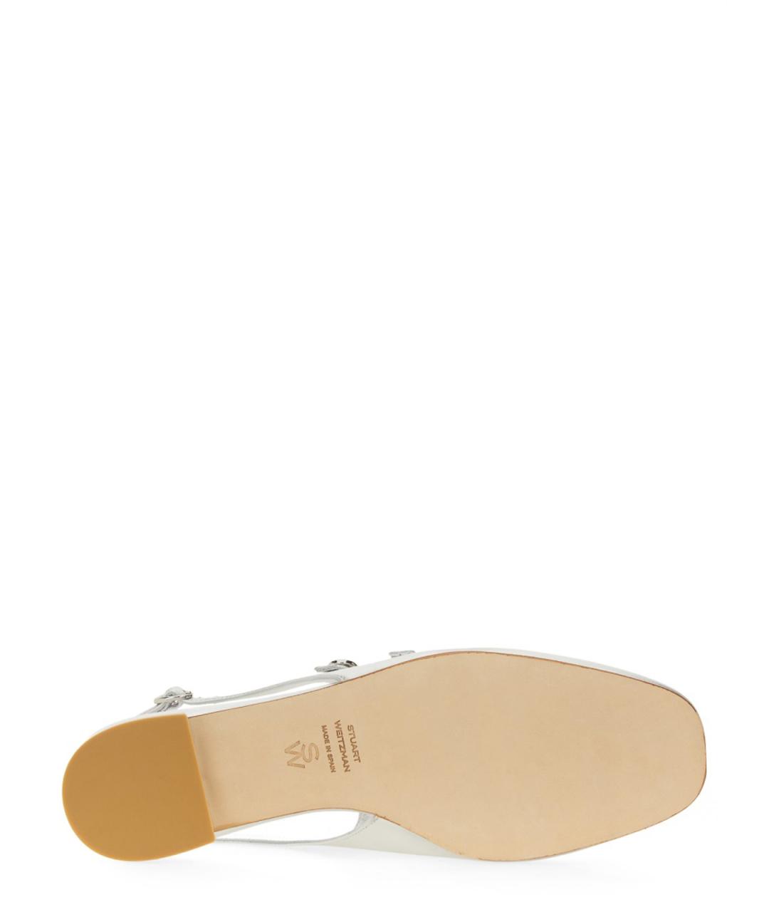 STUART WEITZMAN Серебряные текстильные туфли, фото 6
