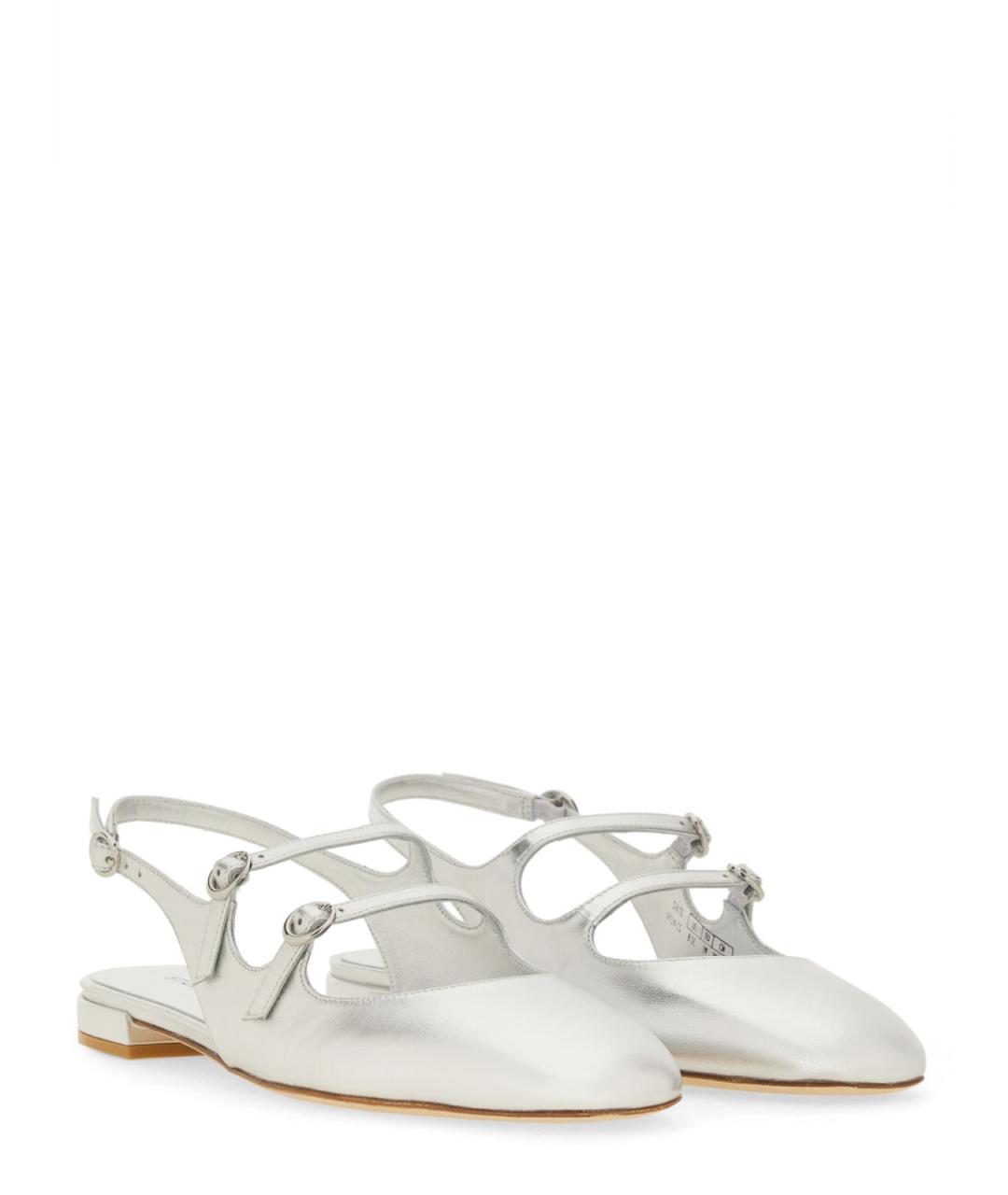 STUART WEITZMAN Серебряные текстильные туфли, фото 2