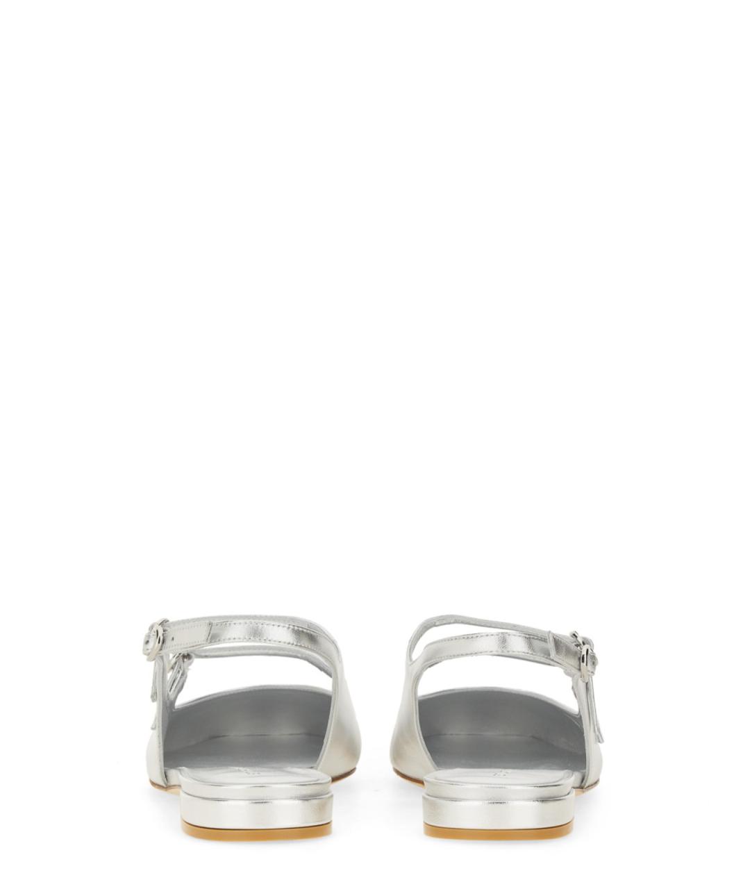 STUART WEITZMAN Серебряные текстильные туфли, фото 3