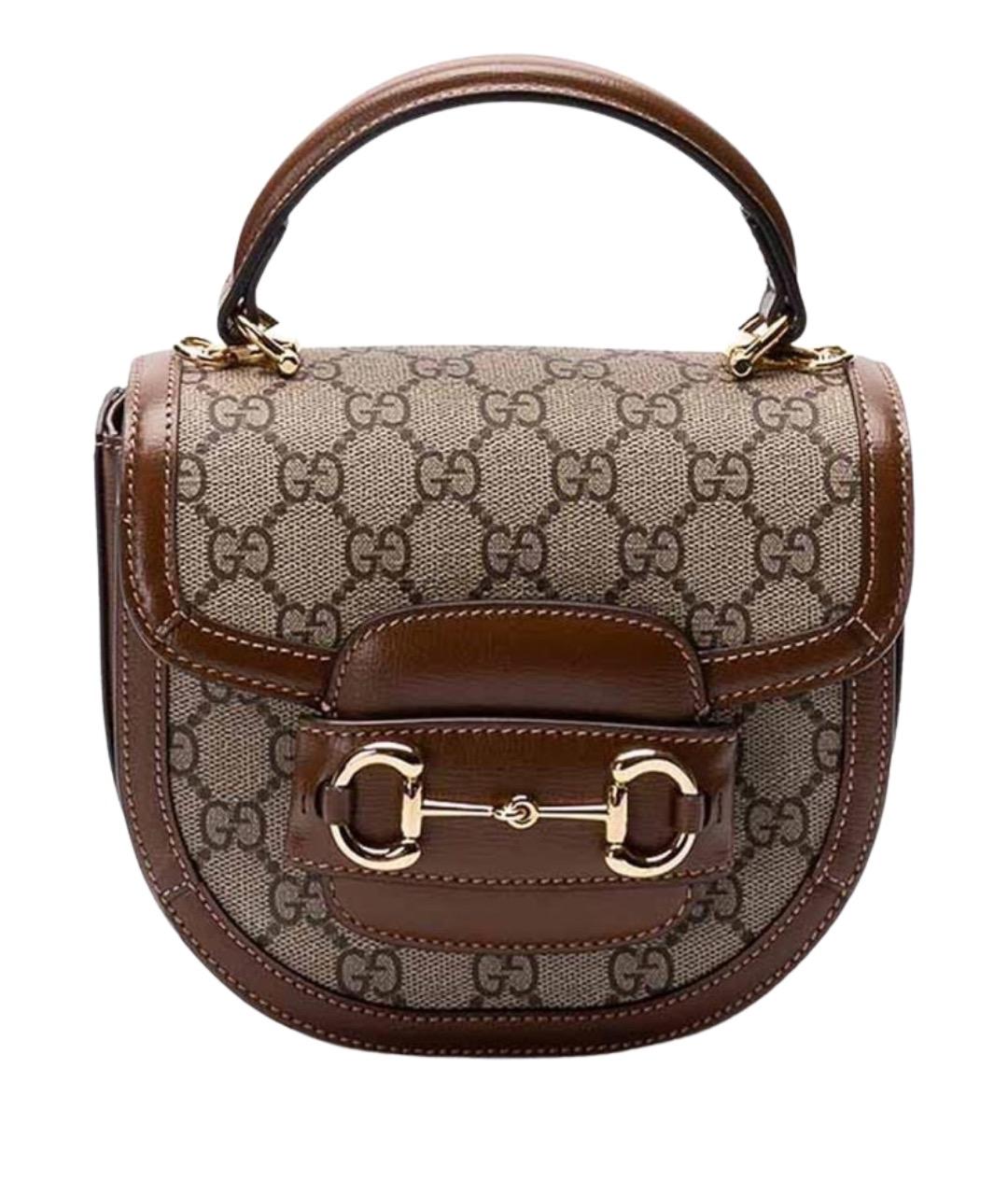 GUCCI Бежевая сумка через плечо из канвы, фото 1