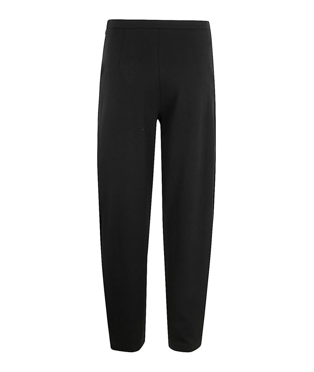 EMPORIO ARMANI Черные полиамидовые прямые брюки, фото 2