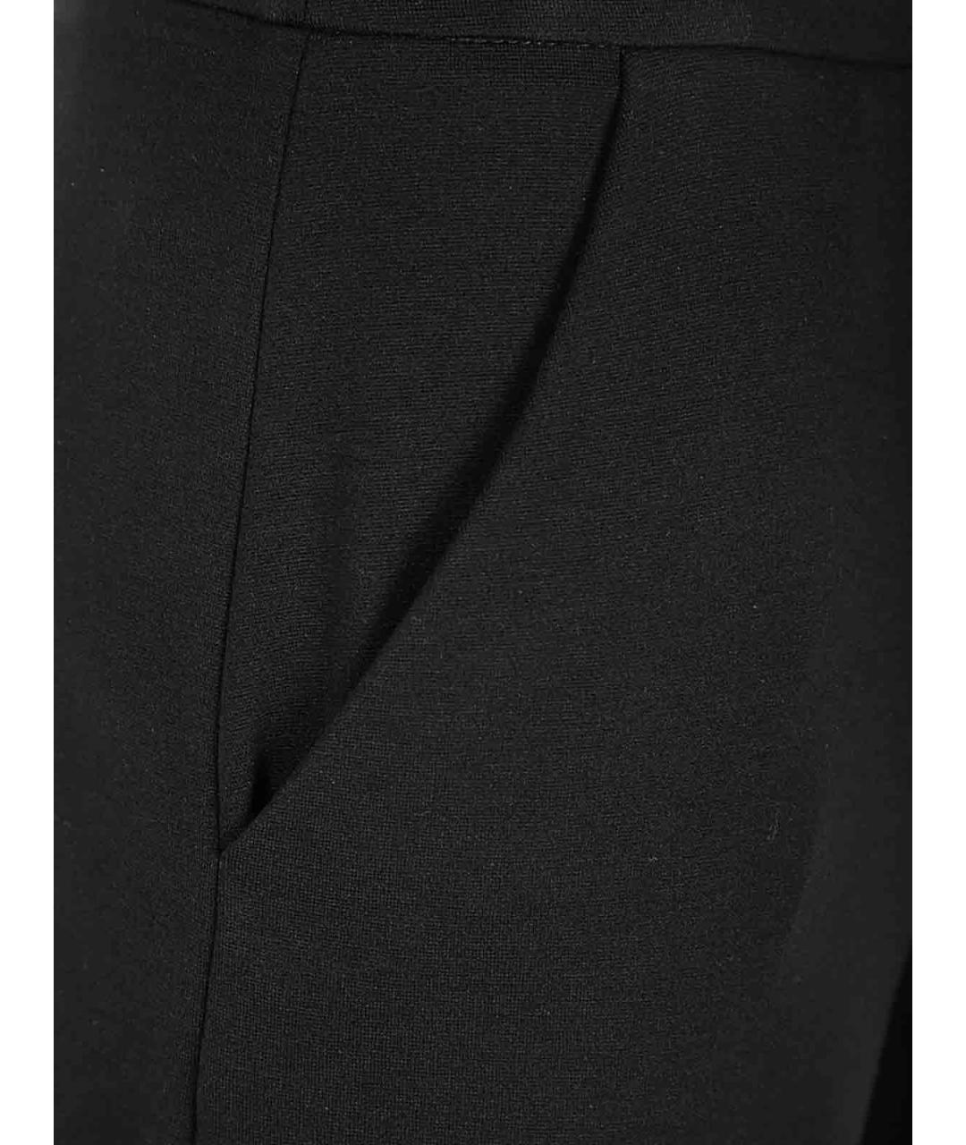 EMPORIO ARMANI Черные полиамидовые прямые брюки, фото 3