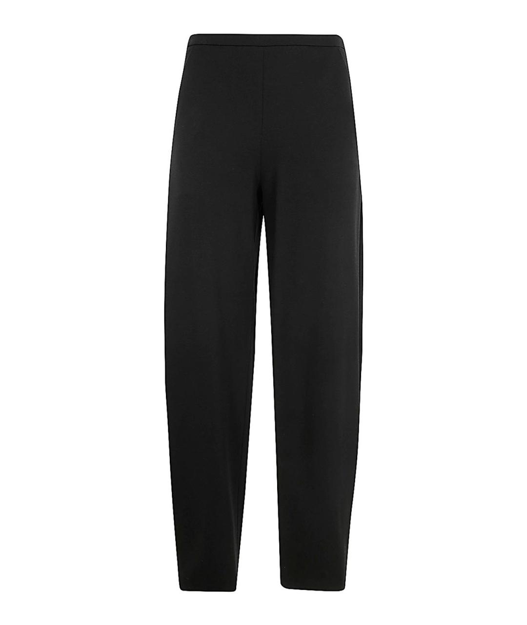 EMPORIO ARMANI Черные полиамидовые прямые брюки, фото 1