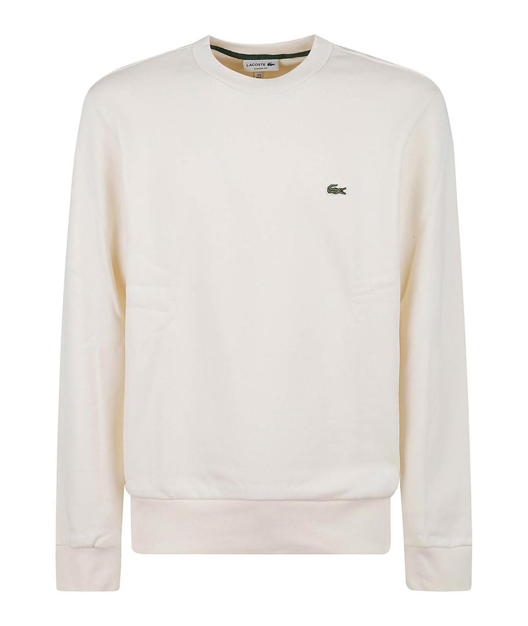 LACOSTE Белый хлопковый джемпер / свитер, фото 1