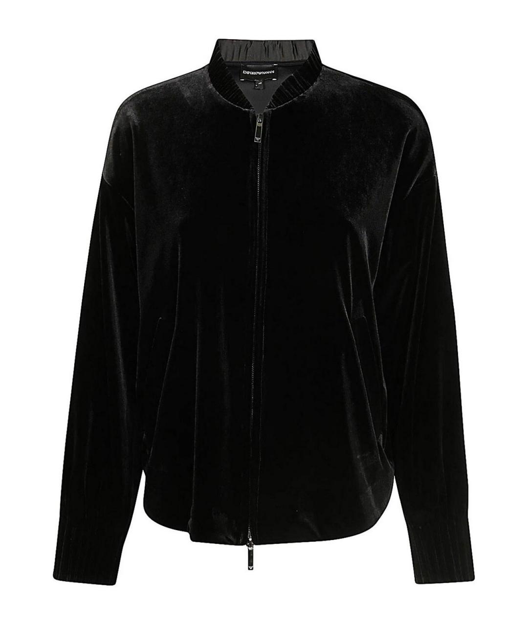 EMPORIO ARMANI Черная полиэстеровая куртка, фото 1