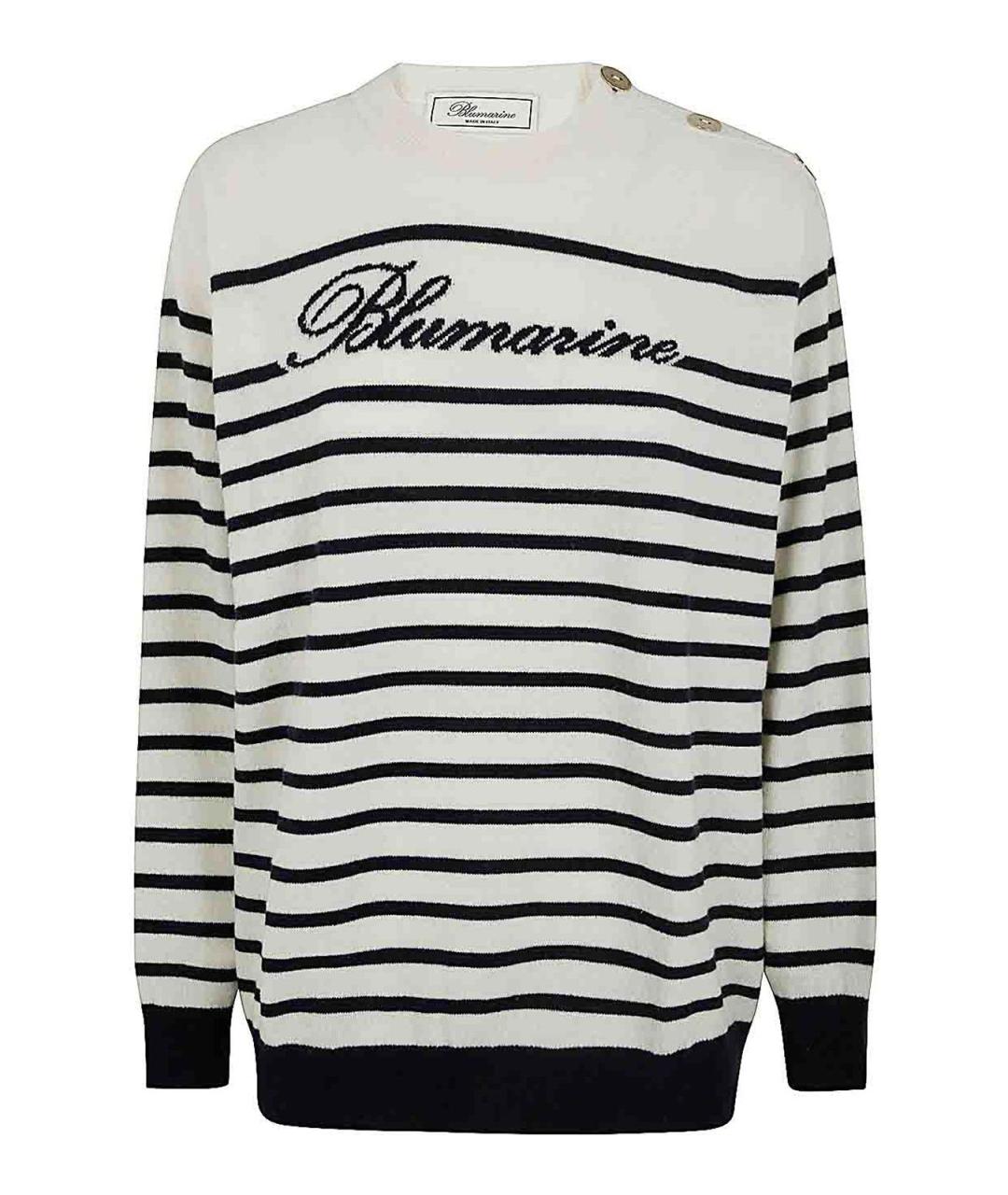 BLUMARINE Белый шерстяной джемпер / свитер, фото 1