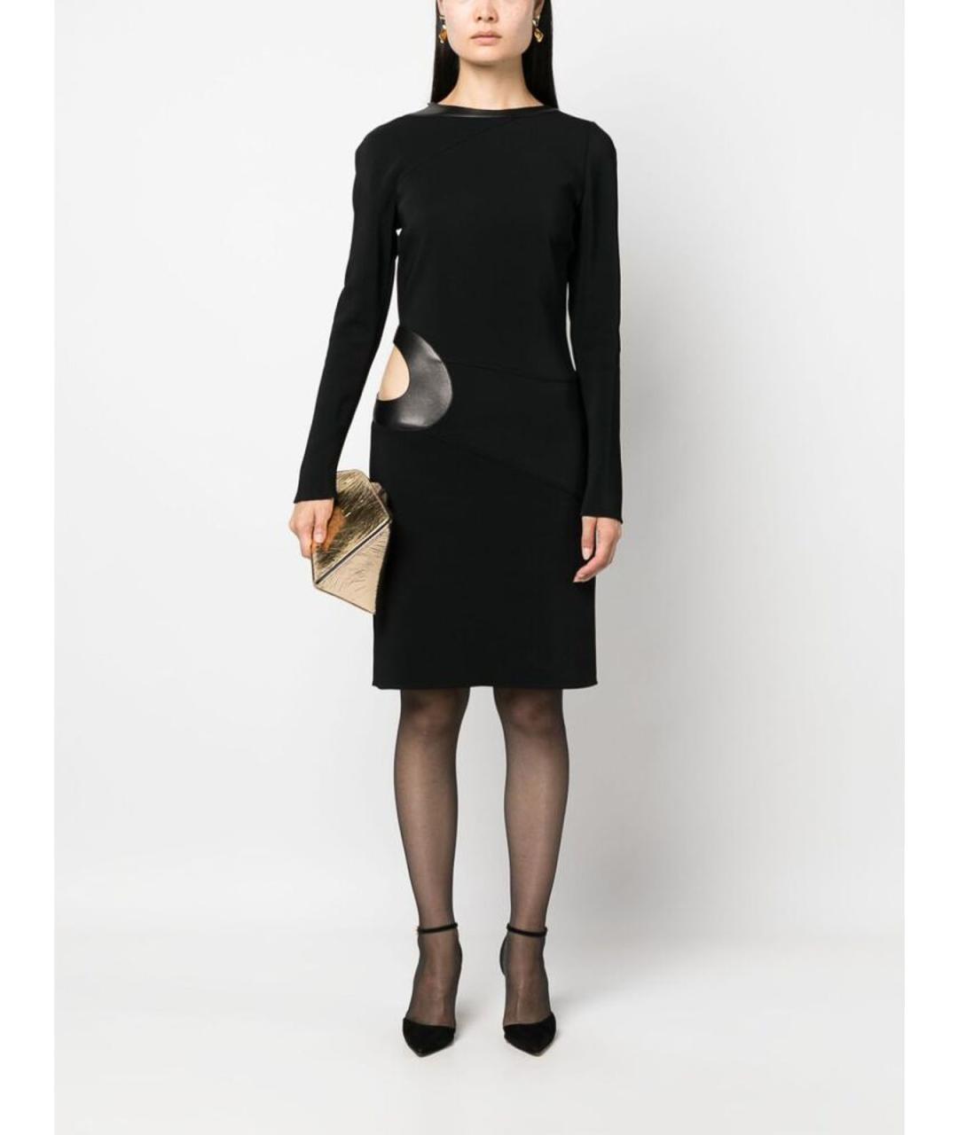 TOM FORD Черное кожаное повседневное платье, фото 5