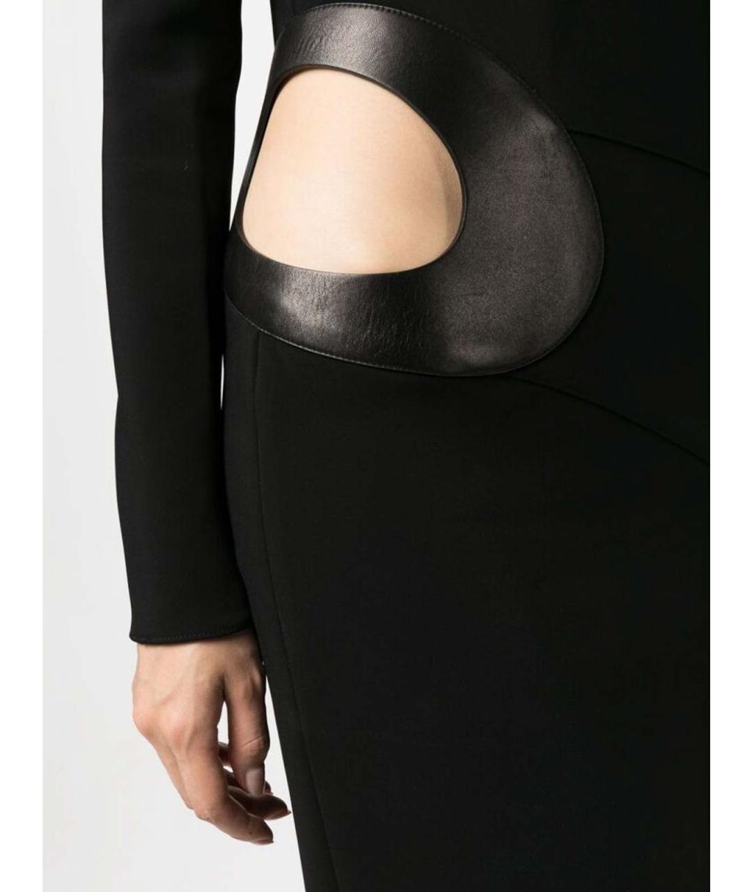 TOM FORD Черное кожаное повседневное платье, фото 6