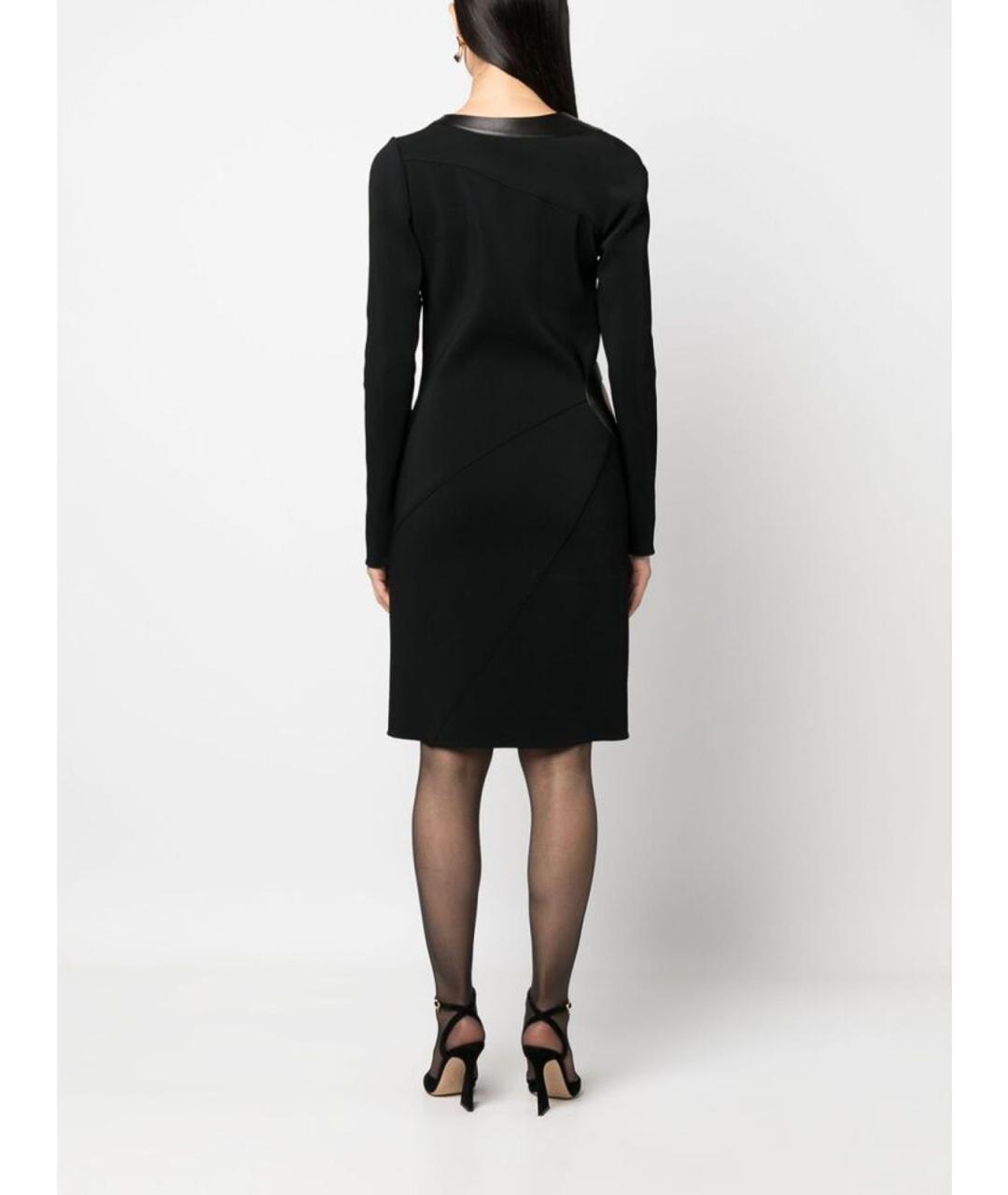 TOM FORD Черное кожаное повседневное платье, фото 4