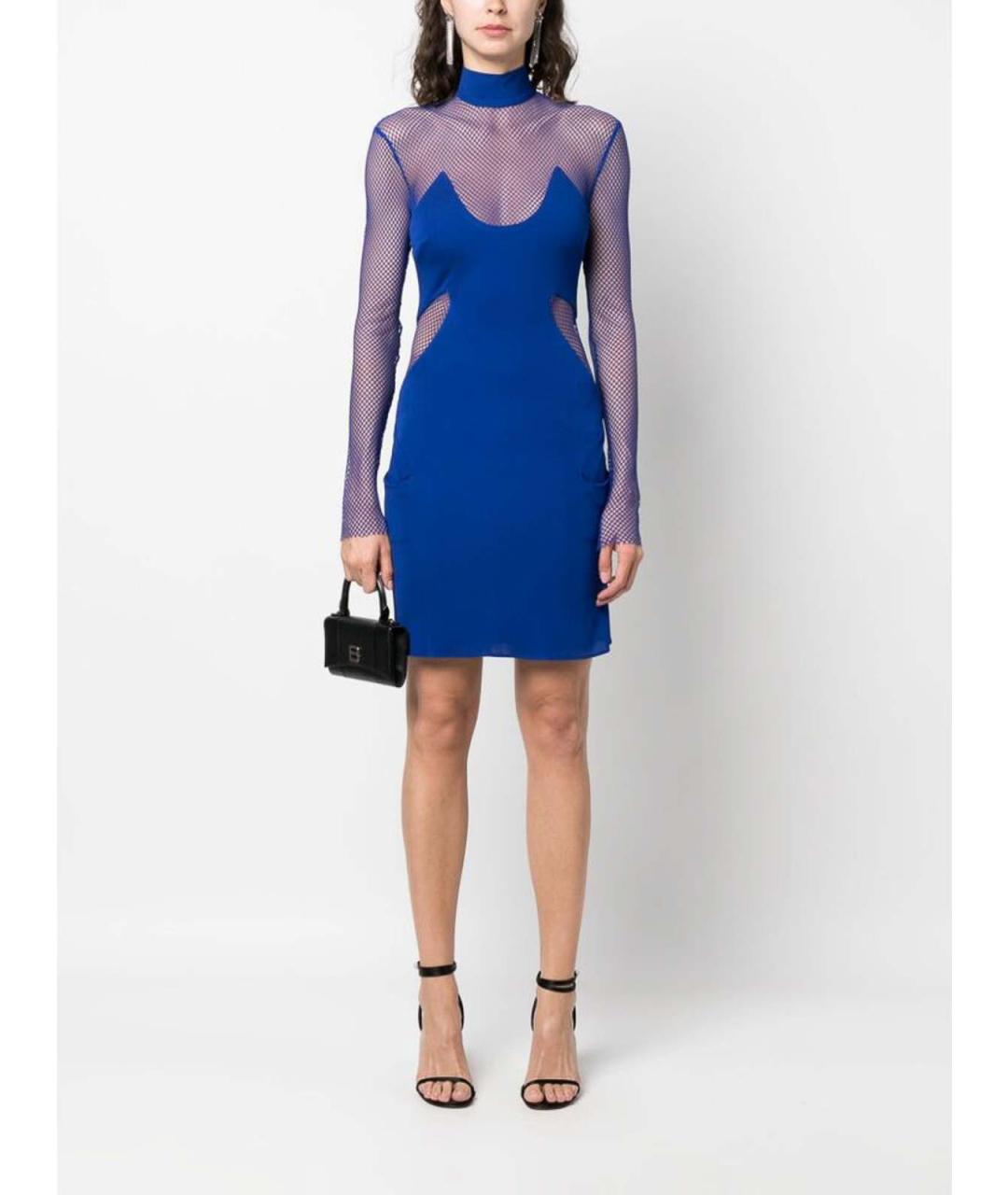 TOM FORD Синее полиамидовое коктейльное платье, фото 3