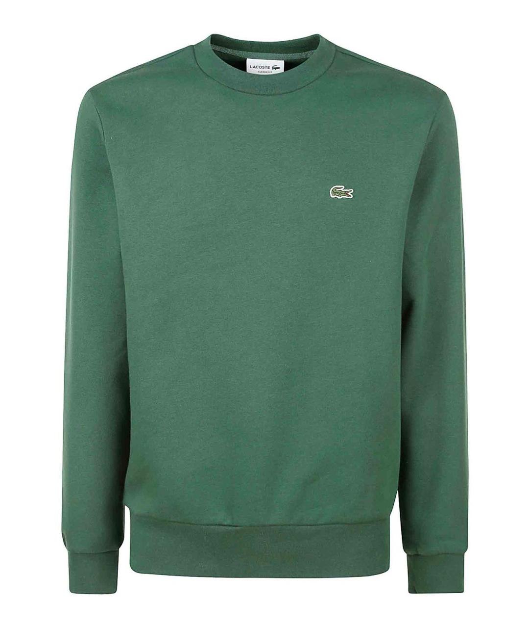 LACOSTE Зеленый хлопковый джемпер / свитер, фото 1