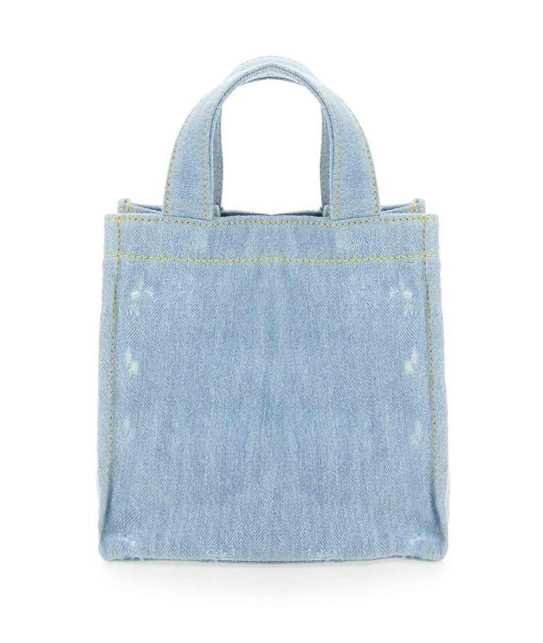ACNE STUDIOS Синяя хлопковая сумка через плечо, фото 4