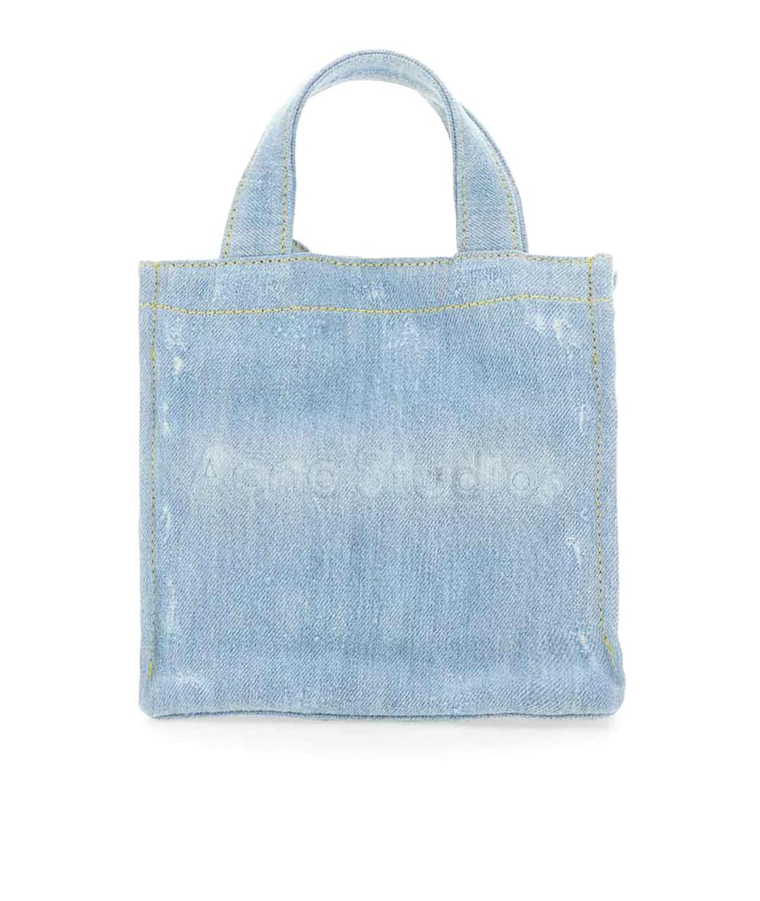 ACNE STUDIOS Синяя хлопковая сумка через плечо, фото 1